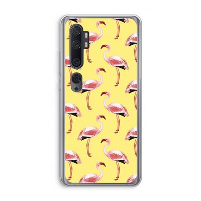 Flamingo's geel: Xiaomi Mi Note 10 Transparant Hoesje