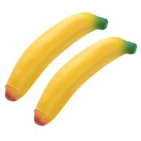 Stressbal banaan - 2x - foam - 17 cm - antistress - uitrekbare banaan - tot 24 cm Stressbal banaan - 2x - foam - 17 cm - antistress - uitrekbare banaan - tot 24 cm