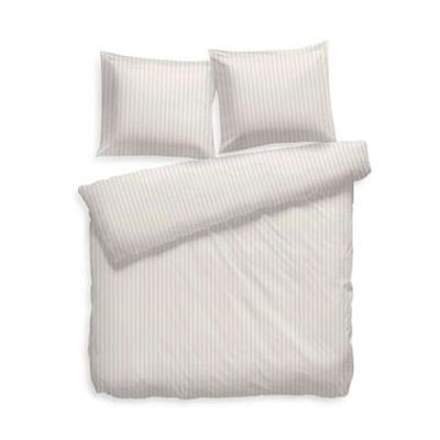 Heckett & Lane dekbedovertrek Uni Stripe - off white - 140x200 cm