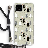 Katten: Pixel 4 XL Transparant Hoesje met koord