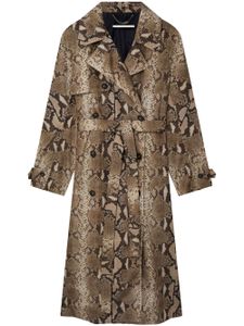 Stella McCartney trench imprimé à taille ceinturée - Tons neutres