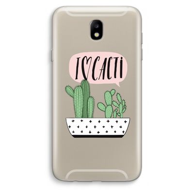 I love cacti: Samsung Galaxy J7 (2017) Transparant Hoesje