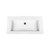 Wastafel BWS Veroni 45.5x77 cm Zonder Kraangat Solid Surface Wit