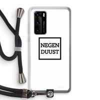 Negenduust vierkant: Huawei P40 Transparant Hoesje met koord