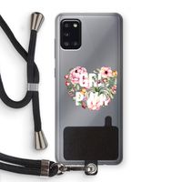 GRL PWR Flower: Samsung Galaxy A31 Transparant Hoesje met koord