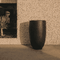 Kave Home Plantenpot 'Aiguablava' 120cm hoog, kleur Zwart