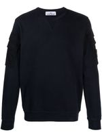 Stone Island sweat en coton à patch Compass - Bleu - thumbnail