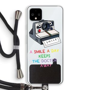 Smile: Pixel 4 XL Transparant Hoesje met koord