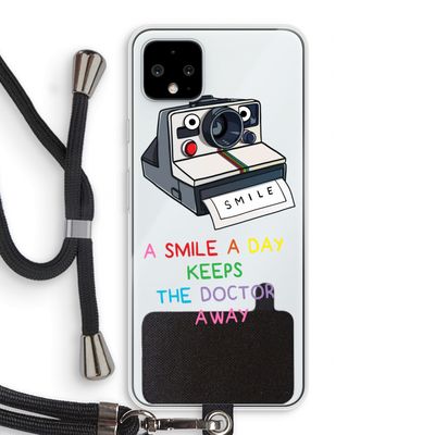 Smile: Pixel 4 XL Transparant Hoesje met koord