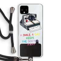 Smile: Pixel 4 XL Transparant Hoesje met koord