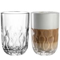Leonardo Gocce Latte macchiato glazen 390ml 2stuks Leonardo Gocce Latte macchiato glazen 390ml 2stuks