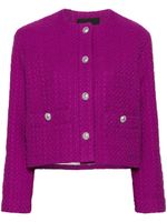 Maje button-fastening tweed jacket - Violet - thumbnail