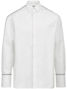 Ferragamo chemise en coton à bords contrastants - Blanc