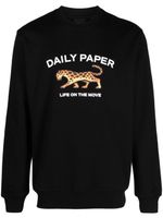 Daily Paper logo-print cotton sweatshirt - Noir - thumbnail