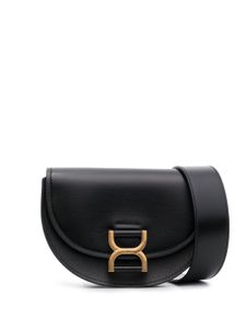 Chloé mini sac porté épaule Marcie en cuir - Noir