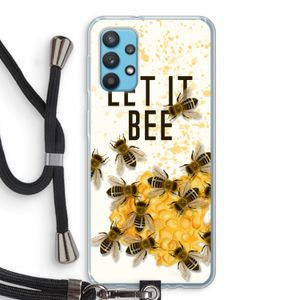 Let it bee: Samsung Galaxy A32 4G Transparant Hoesje met koord