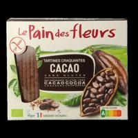 Pain Des Fleurs Krokante bio crackers met cacao bio 160 Gram