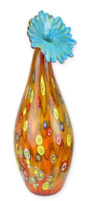 A MURANO STYLE GLASS VASE