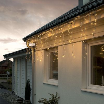 Konstsmide LED Lichtgordijn voor buiten - koppelbaar - Amber 2200K - 100 leds - 2.4 meter