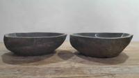 Aufsatzwaschbecken aus Flussstein Satz RM250341AB, 48x37x15 cm