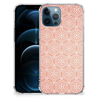 iPhone 12 | 12 Pro Doorzichtige Silicone Hoesje Pattern Orange iPhone 12 | 12 Pro Doorzichtige Silicone Hoesje Pattern Orange