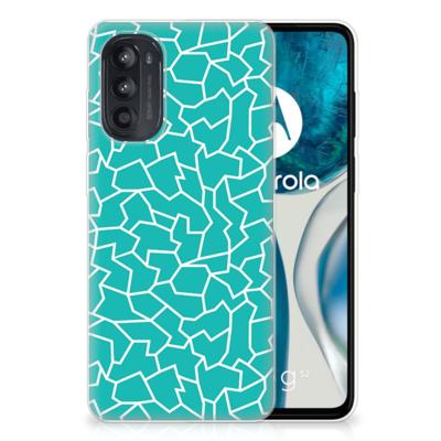 Motorola Moto G52/G82 | Hoesje maken | Cracks Blue