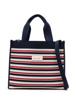 Marni sac à main à rayures en jacquard - Bleu