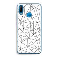 Geometrische lijnen zwart: Huawei P20 Lite Transparant Hoesje