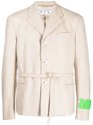 Off-White blazer à simple boutonnage - Tons neutres