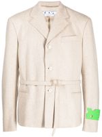 Off-White blazer à simple boutonnage - Tons neutres