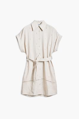 Kort geperforeerde jurk - WHITE - XL