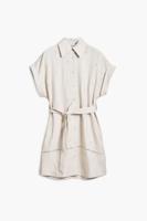 Kort geperforeerde jurk - WHITE - XL