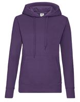 Fruit Of The Loom F409 Ladies´ Classic Hooded Sweat - Purple - S