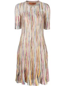 Missoni robe en soie à rayures - Jaune