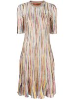 Missoni robe en soie à rayures - Jaune