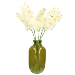 Kunstbloemen boeket Orchidee - 5 stelen - wit - 71 cm - Kunst zijdebloemen