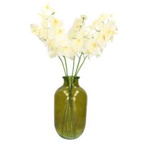 Kunstbloemen boeket Orchidee - 5 stelen - wit - 71 cm - Kunst zijdebloemen