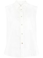 Forte Forte chemise en coton à design sans manches - Blanc