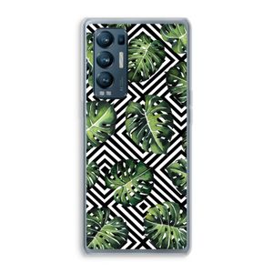 Geometrische jungle: Oppo Find X3 Neo Transparant Hoesje