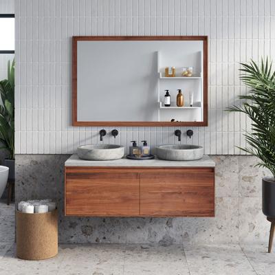 Badkamermeubelset Forzalaqua Plateau Carrara Reno 2.0 Pure Walnut 120 cm