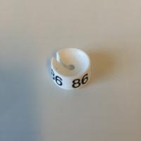 MB wit/zwart 86 voor op kledinghanger