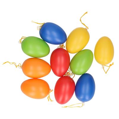 Decoratie Paaseieren - 80x st - Gekleurd - 6,5 cm - plastic - Pasen hangdecoratie - eieren