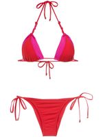 Amir Slama panelled triangle bikini set - Rouge - thumbnail