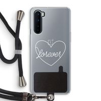 Forever heart pastel: OnePlus Nord Transparant Hoesje met koord