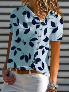 Holiday Leaves Asymmetrical Short Sleeve Top