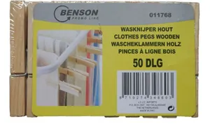 Bellson Houten Wasknijpers - 50 Delig
