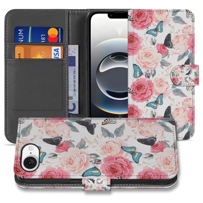 iPhone 16e Hoesje Butterfly Roses iPhone 16e Hoesje Butterfly Roses