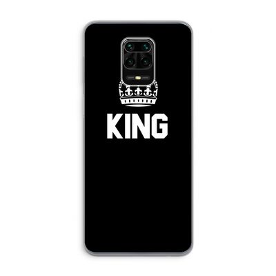 King zwart: Xiaomi Redmi Note 9 Pro Transparant Hoesje