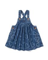 HEMA Babyjurk denim hartjes denim (denim)