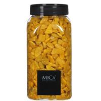 Mica Decorations Decoratie/hobby steentjes - okergeel - 650 ml - 5-8 mm - thumbnail